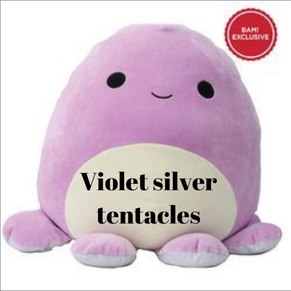 Squishmallow violet with silver feet